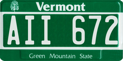 VT license plate AII672