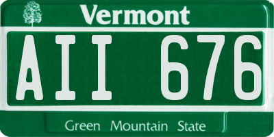 VT license plate AII676