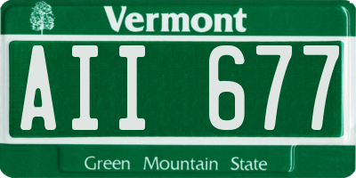 VT license plate AII677