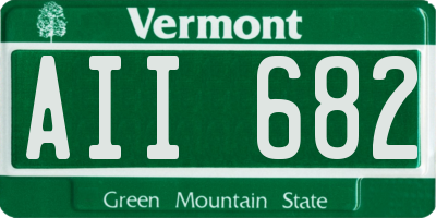 VT license plate AII682