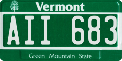 VT license plate AII683