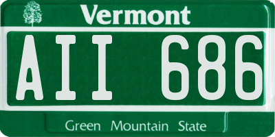 VT license plate AII686