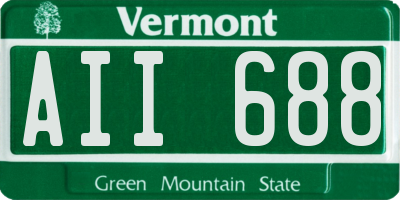VT license plate AII688
