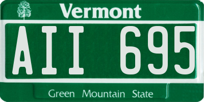 VT license plate AII695