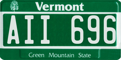 VT license plate AII696
