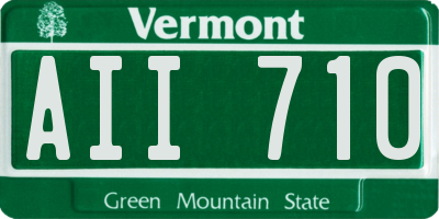VT license plate AII710