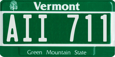 VT license plate AII711