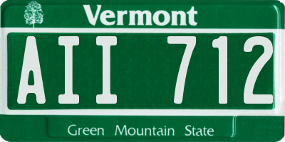 VT license plate AII712