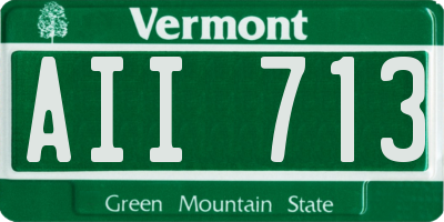 VT license plate AII713