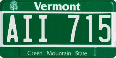 VT license plate AII715