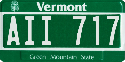 VT license plate AII717