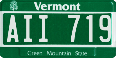 VT license plate AII719