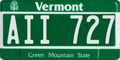 VT license plate AII727