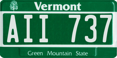 VT license plate AII737