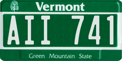 VT license plate AII741
