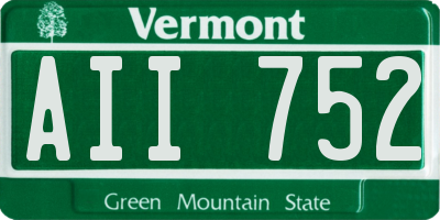 VT license plate AII752