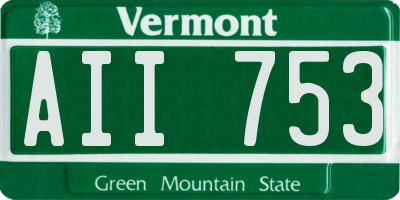 VT license plate AII753