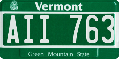 VT license plate AII763
