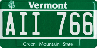 VT license plate AII766