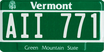 VT license plate AII771