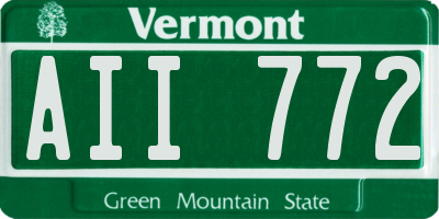 VT license plate AII772