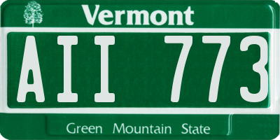 VT license plate AII773