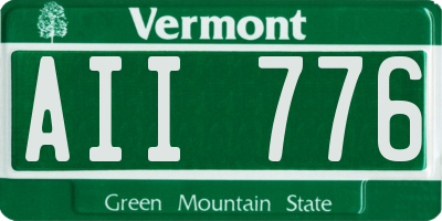 VT license plate AII776