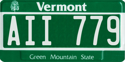 VT license plate AII779