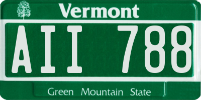 VT license plate AII788