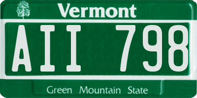 VT license plate AII798