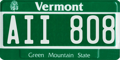 VT license plate AII808