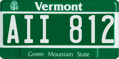 VT license plate AII812