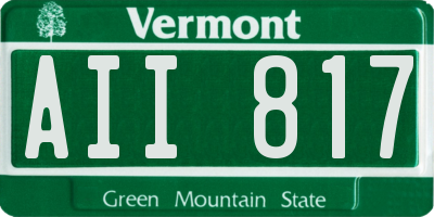 VT license plate AII817