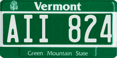 VT license plate AII824