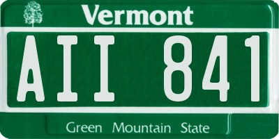 VT license plate AII841