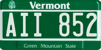 VT license plate AII852