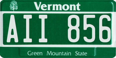 VT license plate AII856