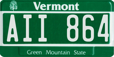 VT license plate AII864