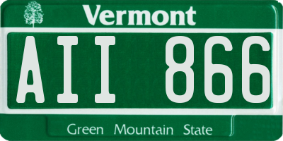 VT license plate AII866