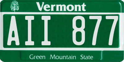 VT license plate AII877