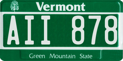 VT license plate AII878
