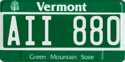 VT license plate AII880