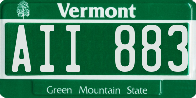 VT license plate AII883