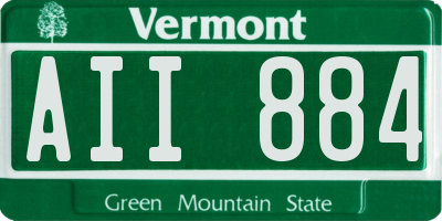 VT license plate AII884