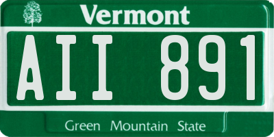 VT license plate AII891