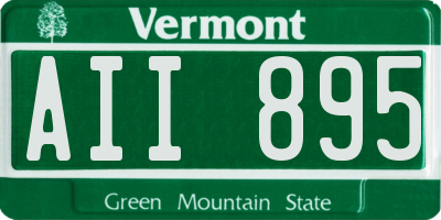 VT license plate AII895