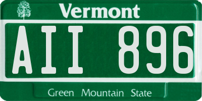 VT license plate AII896