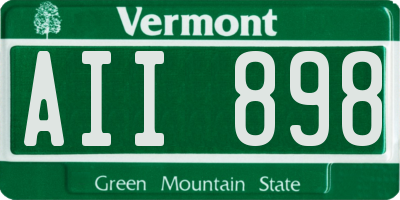 VT license plate AII898