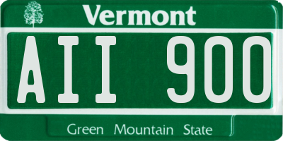 VT license plate AII900
