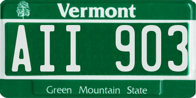 VT license plate AII903